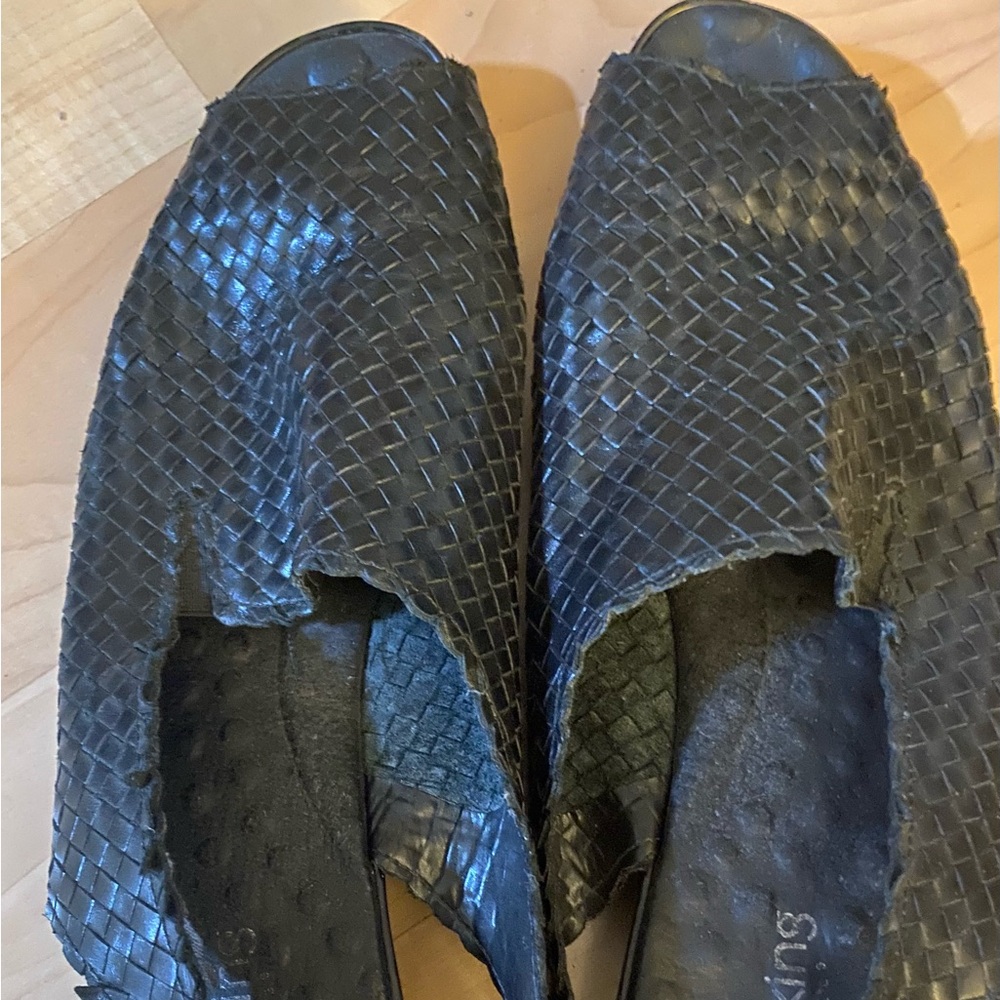 Walking Cradles Black Woven Slip-On Sandals 12m